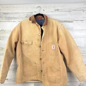 Carhartt mens Vintage Carhartt Troy Blanket Chore Coat Jacket large extra large